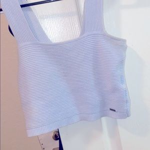 Baby blue Hollister crop top